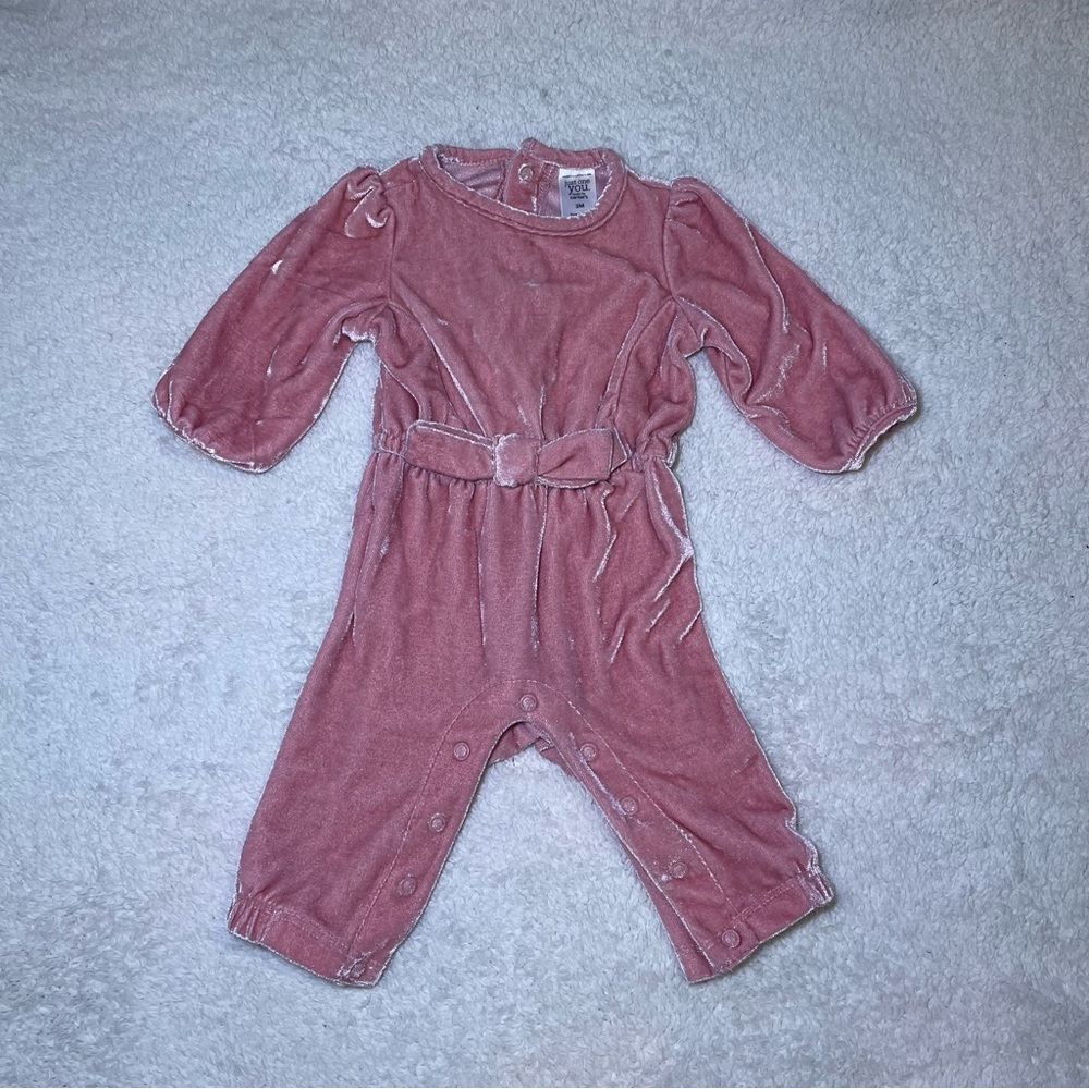 Carter's Blush Velvet Romper